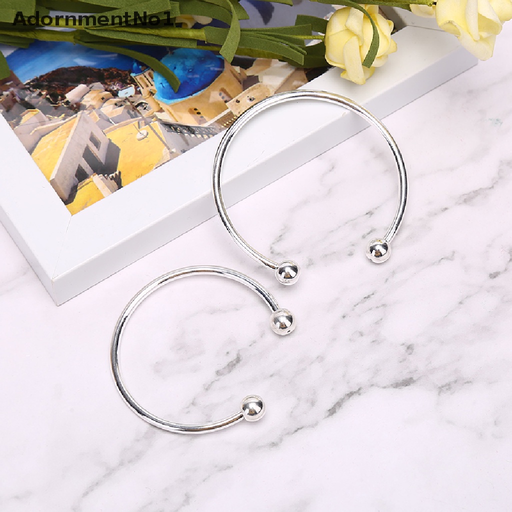 [AdornmentNo1] Fashion Silver Bracelet Women Base Bangle DIY Opening Bare Chain Jewelry Making [new]