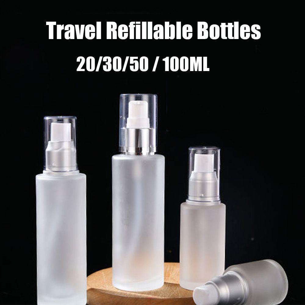 [Elegan] Botol Spray Transparan Protable Travel Kosong Comestic Frosted Lotion