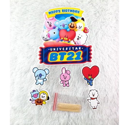 

cake topper/hiasan kue/topper BT21/topper STYOROFOAM BT21