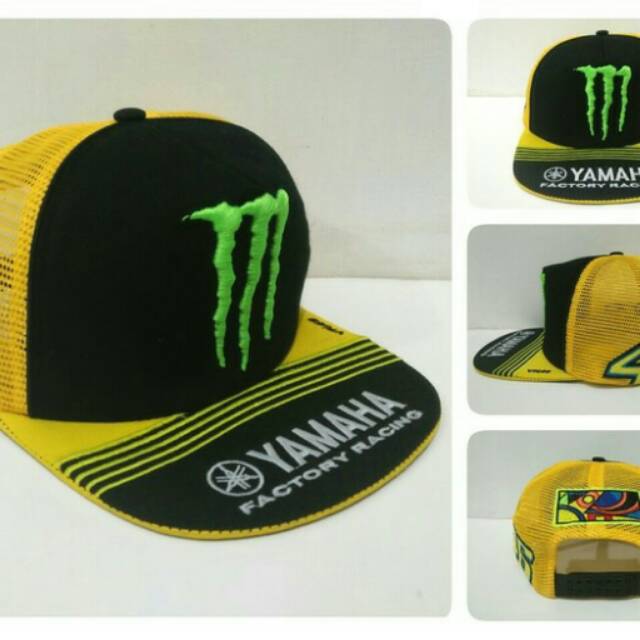 TOPI MOTOGP ROSSI VR 46 YAMAHA HITAM