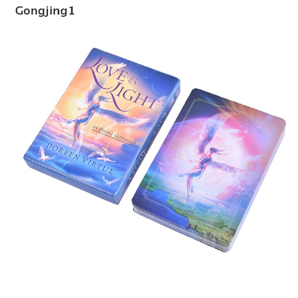 Gongjing1 44PCS / Set Kartu Tarot Love Light Divine Oracle Bahasa Inggris