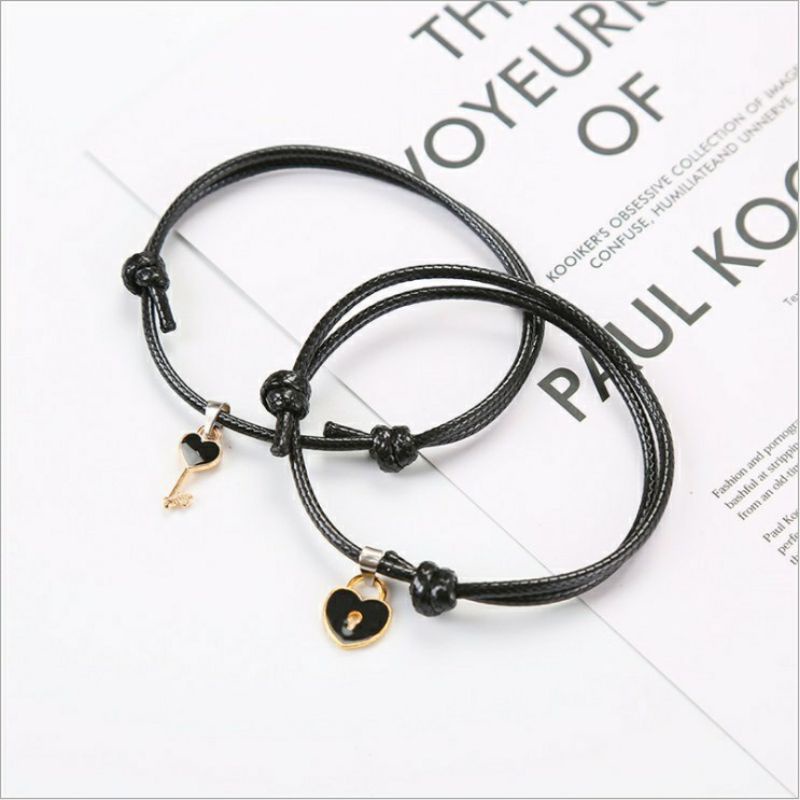 Gelang Couple Kunci Gembok (2PC) KeyChain/ Gelang Viral