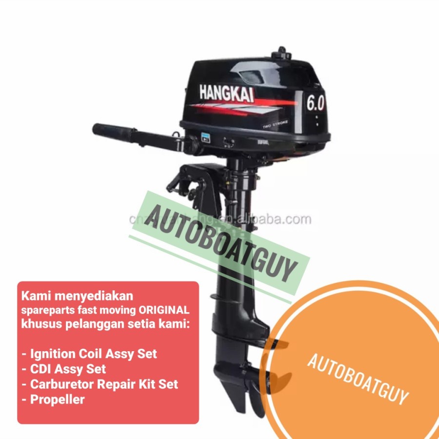 Mesin Tempel Outboard Perahu Hangkai 6PK HP Kompatibel Yamaha Parsun