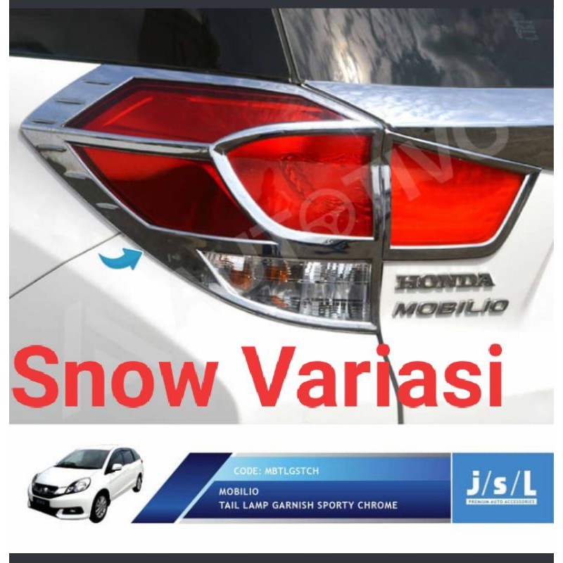 Honda Mobilio Garnis lampu belakang tail lamp garnish Sporty chrome JSL