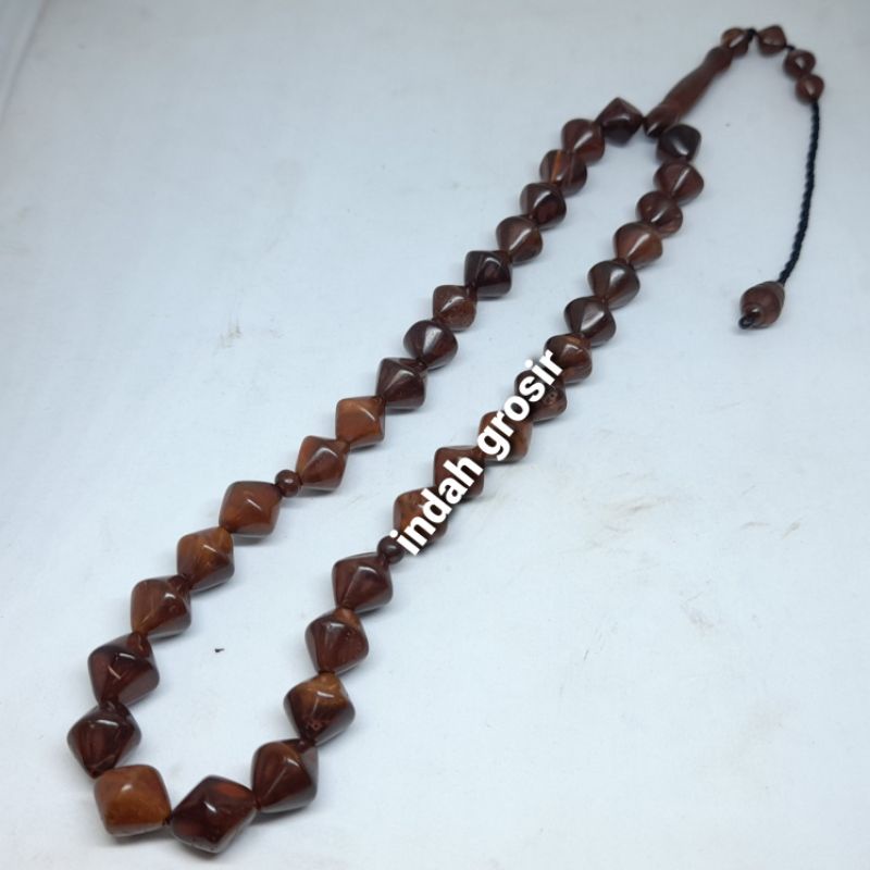 TASBIH KAYU KOKAH WAJIK COKLAT 8MM 33BUTIR