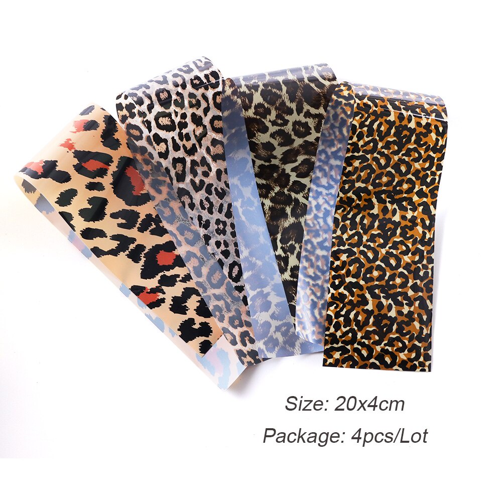 1 Roll Stiker Kuku Motif Print Leopard 3D Untuk Dekorasi Manicure