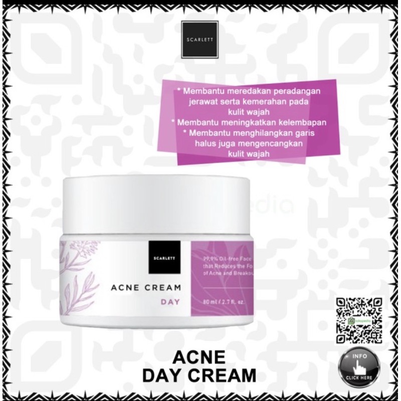 [ Day Cream Acne / Cream Pagi ] Scarlett Day Cream Acne