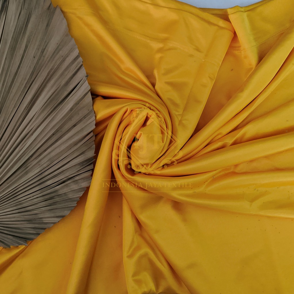 (HARGA PER METER) KAIN DEKORASI, FILAMIN, ABUTAI, KAIN DEKOR, HAIKIT, HYGET (WARNA 1)-Kuning Mas