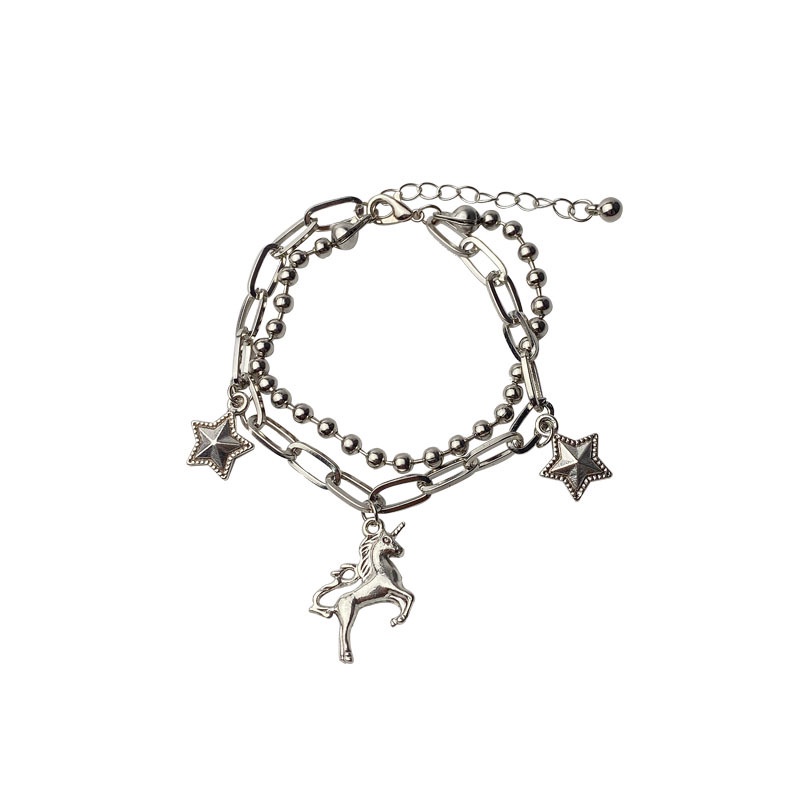 Susu unicorn double-layer gelang in wanita hip hop Keren Bumi XINGX gelang pria dan wanita fashion g