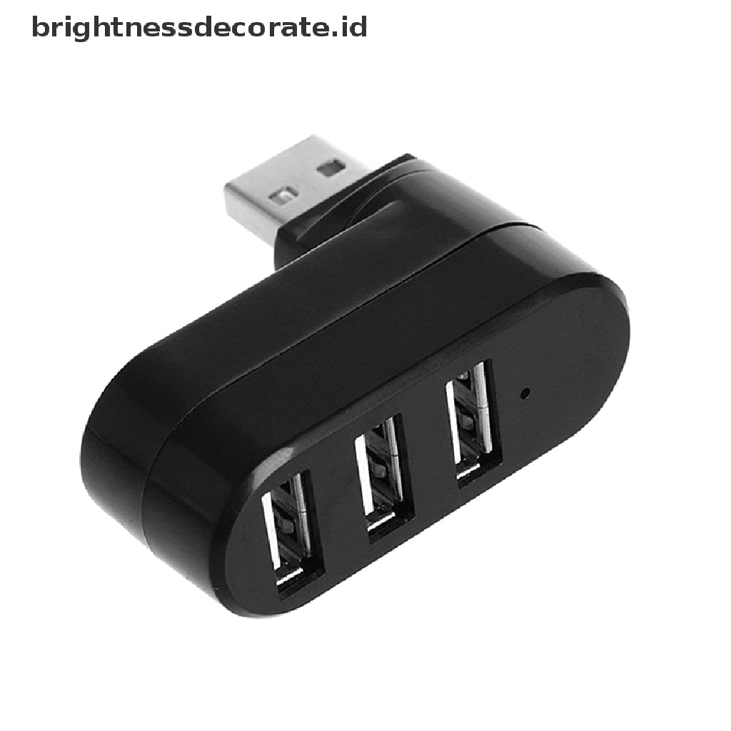 Adapter Splitter Hub 3 Port Usb 2.0 Dapat Diputar Untuk Notebook / Tablet