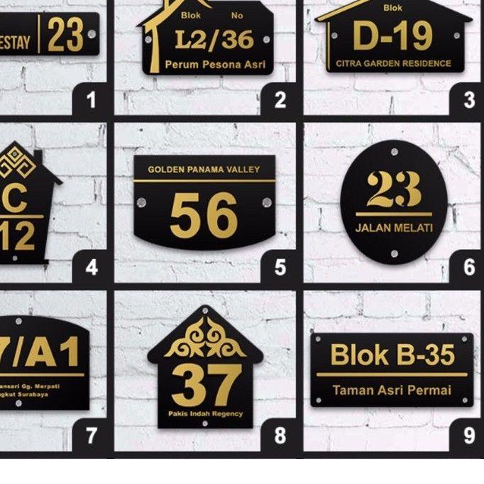 

✨ ⚡ale Nomor Rumah 2 Lapis Emas “HURUF TIMBUL”Plus Pen produck terbaik