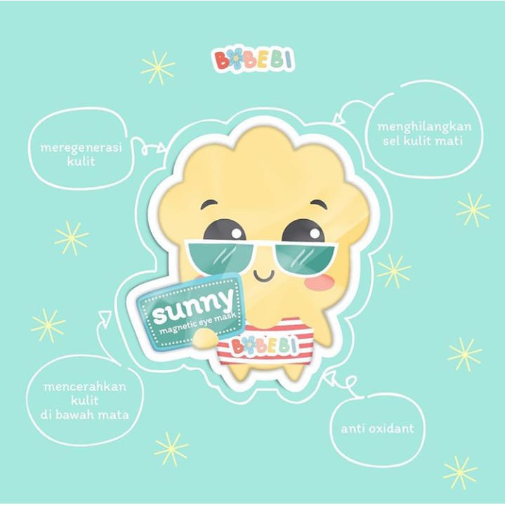 ✨ AKU MURAH ✨Bobebi Magnetic Eye Mask Zwart/Wrink/Sunny