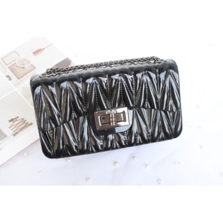 Tas Selempang Wanita 18cm jelly glitter 1080 Transparan Tas Selempang Wanita 18cm jelly glitter 1080 Transparan