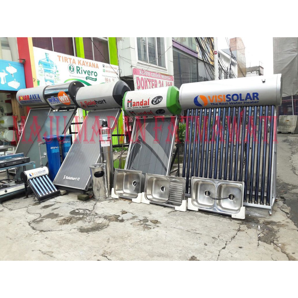 Wika 130 Liter Pemanas Air Tenaga Matahari Solar Water Heater Shopee Indonesia