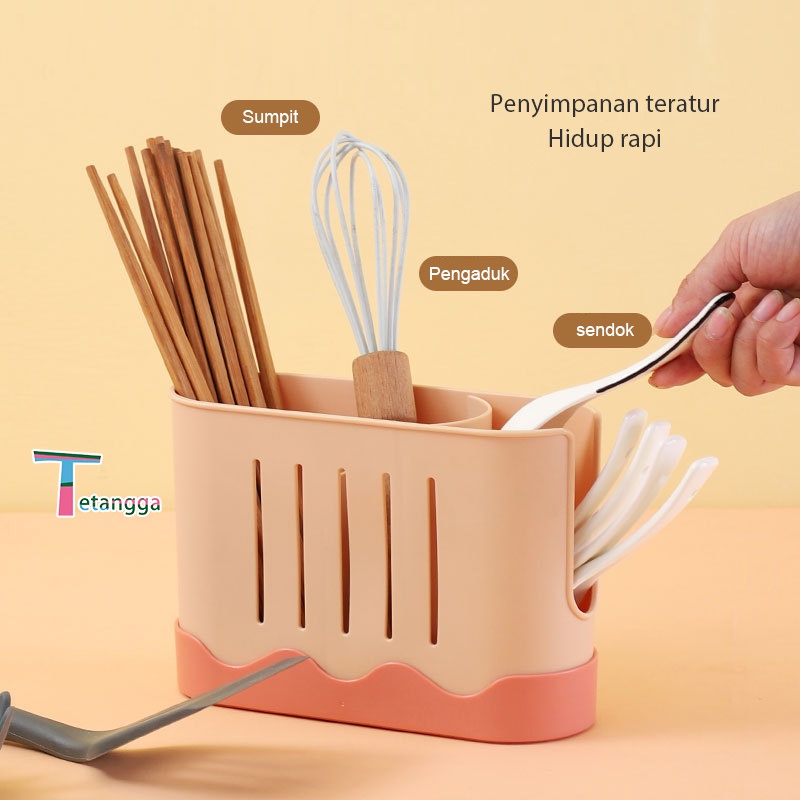 Tempat Alat Dapur Tempat Sendok/Garpu/Sumpit/Pisau Rak Peralatan Dapur Tempat Alat Makan