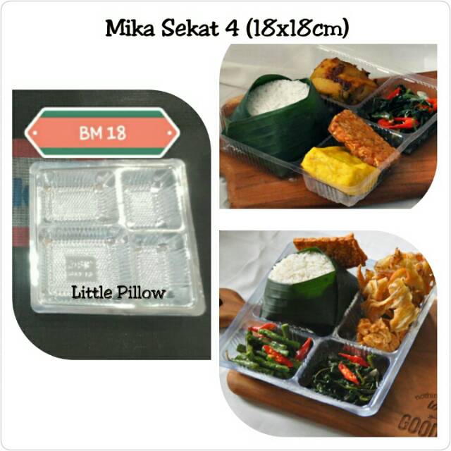 (Isi 50pcs) Mika Nasi Box/Mika Nasi Kotak/Mika Lunch Box