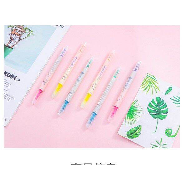 

YOKUCHI Highlighter spidol marker Stabilo warna edisi 2 muka isi 3 - 6 warna YKC0006