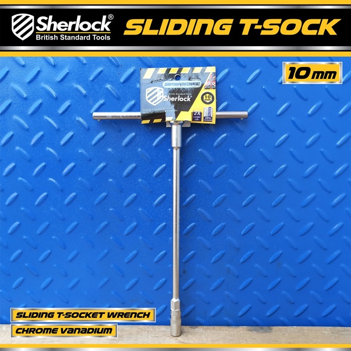 Kunci T - Type Socket 10 mm Sherlock Kunci Sok/Sock T (Gagang Slide/Geser)