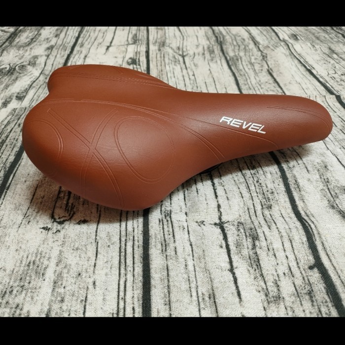 Sadel empuk revel vintage coklat sepeda lipat mtb cokelat saddle not gel