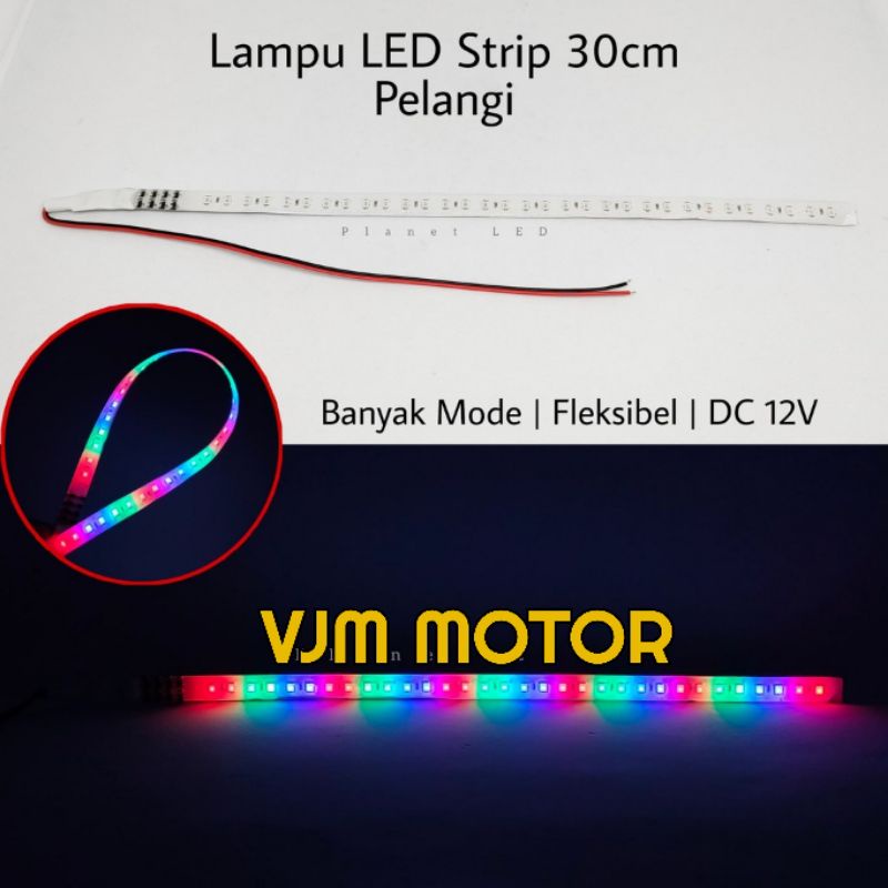 lampu alis LED gedip warna warni motor mobil / lampu kolong universal