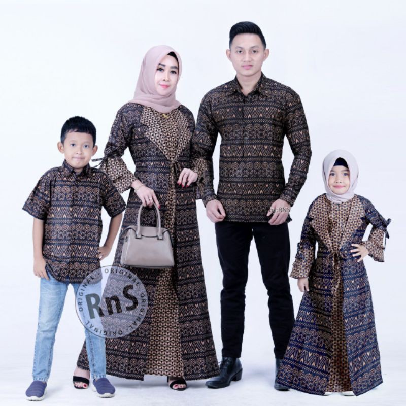 Couple Gamis Family Batik Keluarga ,Sarimbit Ibu Ayah Dan Anak, Baju Couple Batik Murah Seragam