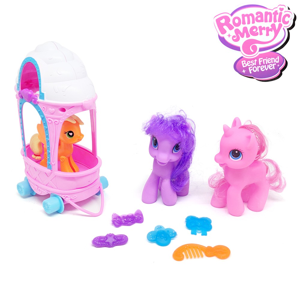  Mainan  Little Pony Train Set Kereta Kuda  Little Pony 