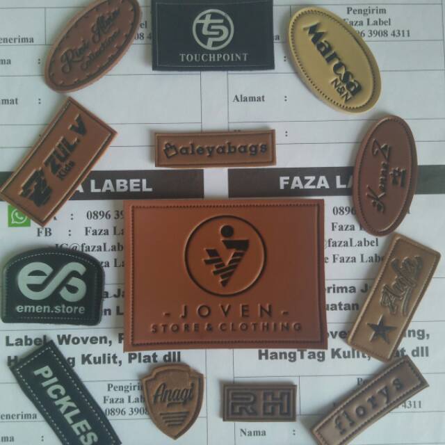 

Label kulit murah UK.1,5x5cm dapet 500pcs