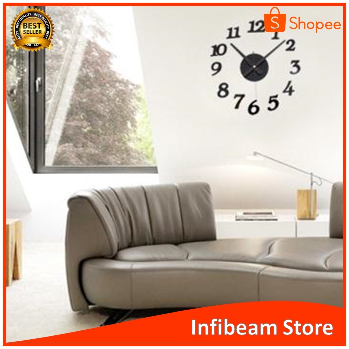 Jam Dinding DIY Giant Wall Clock Quartz Creative Design 30-50cm DIY-03 - Giant Wall Clock - Jam