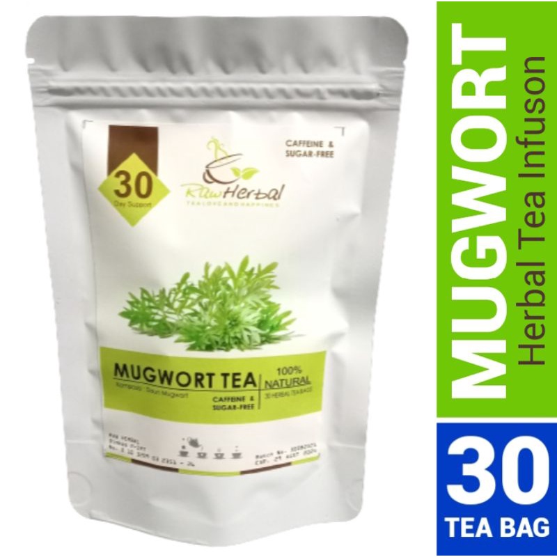 MUGWORT TEA : Artemisia Vulgaris Leaf Isi 30 Tea Bag