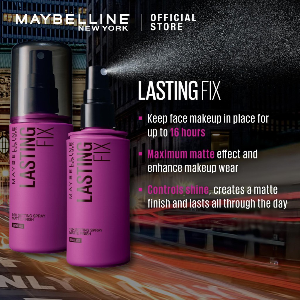 Maybelline Lasting Fix Matte Finish Makeup Setting Spray | Shopee Indonesia