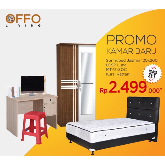 Offo Living Paket Murah  Meriah  Furniture Lemari Kasur 