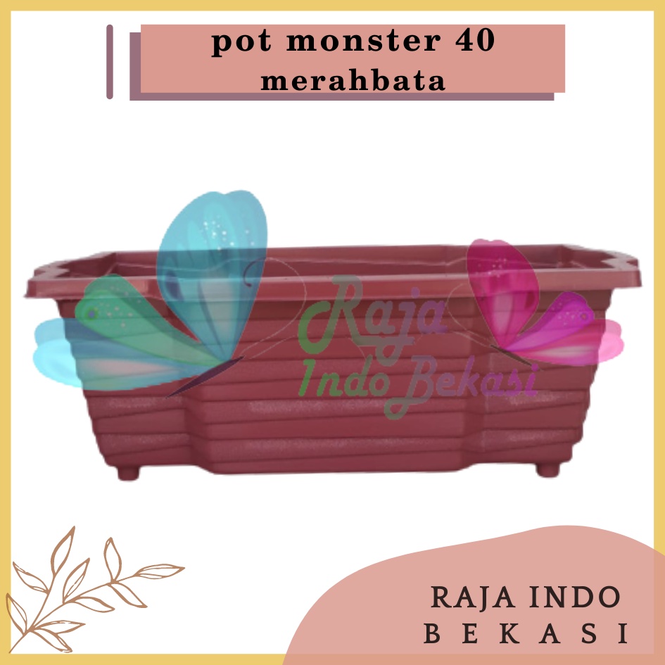 Pot Monster 40 Merah Bata Coklat Bata By Garden Of Love Pot Panjang Plastik Putih Murah Tanaman Mirip Pot Sgp 03 05