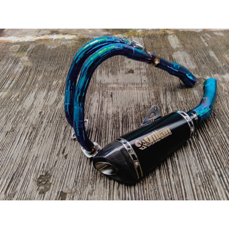 KNALPOT VILLAN ALMO BALCK FULL SYSTEM CBR250cc ninja250 z250 mt25 r25