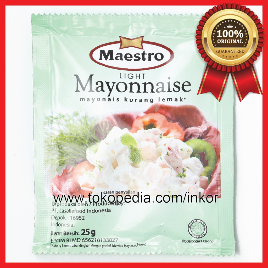 

MAESTRO MAYONNAISE MAYONAIS SACHET 10X25GR