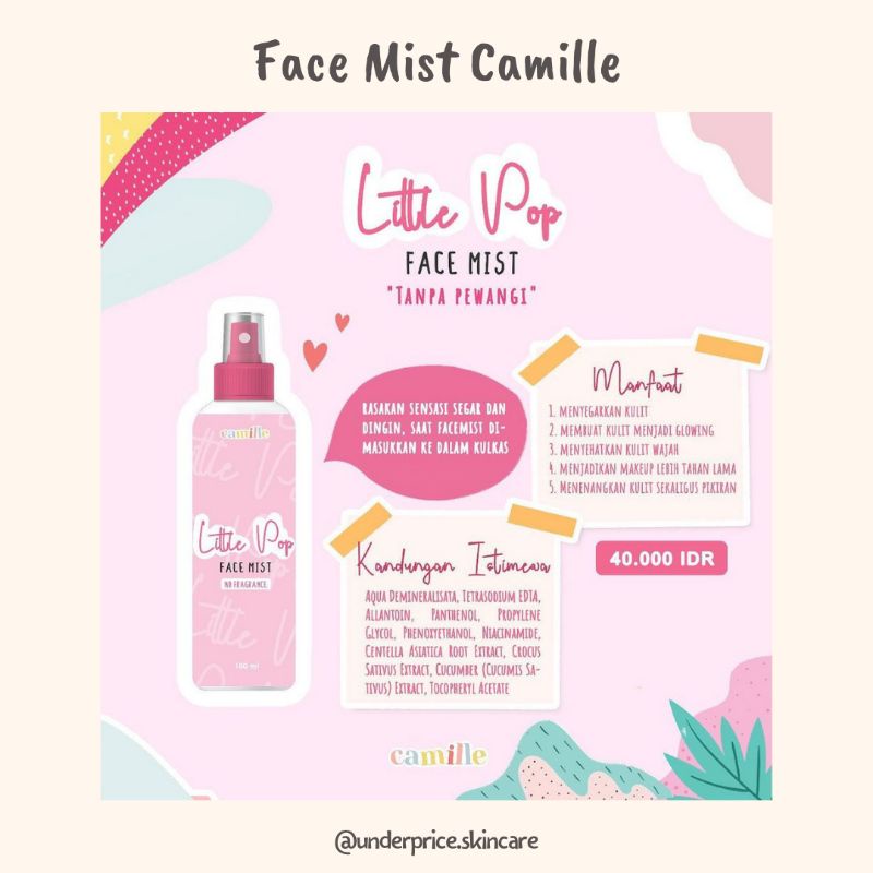 Little Pop Face Mist Camille by Nadshavv 100ml