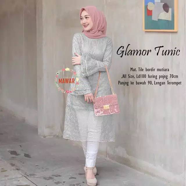 GLAMOUR TUNIC | TUNIK MURAH | TUNIK BROKLAT | ATASAN BROKLAT | ATASAN KONDANGAN | GROSIR MURAH SOLO
