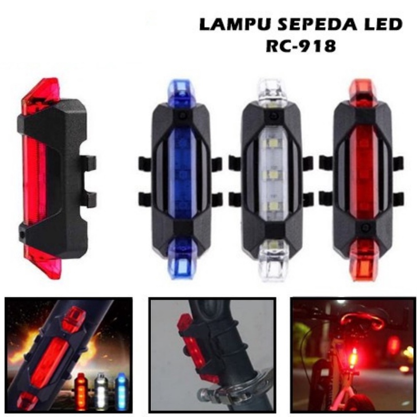 Trend-LAMPU BELAKANG SEPEDA / LAMPU LED USB RECHARGEABLE ANTI AIR WATERPROOF