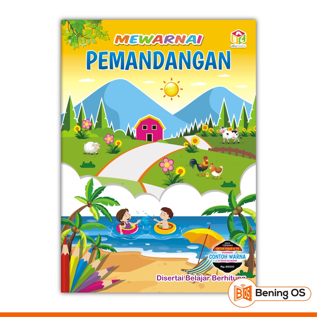 Buku Mewarnai Anak TK PAUD SD - Pemandangan