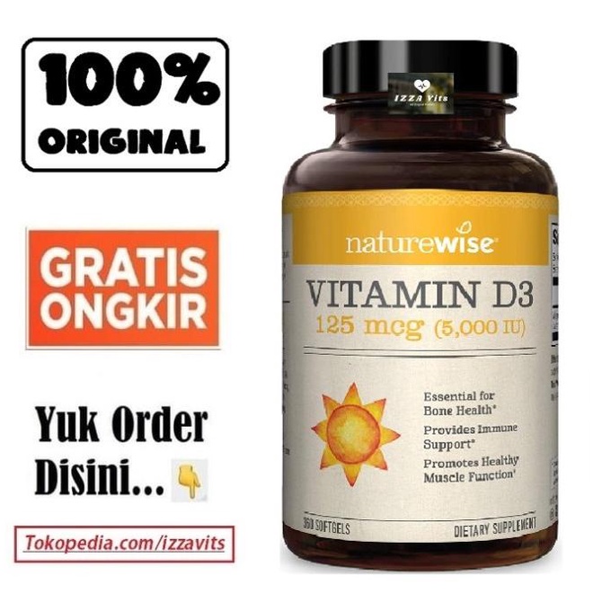 Naturewise Vitamin D3 5000 IU 360 Sg Nature wise Vit D 5,000 5000IU Lc