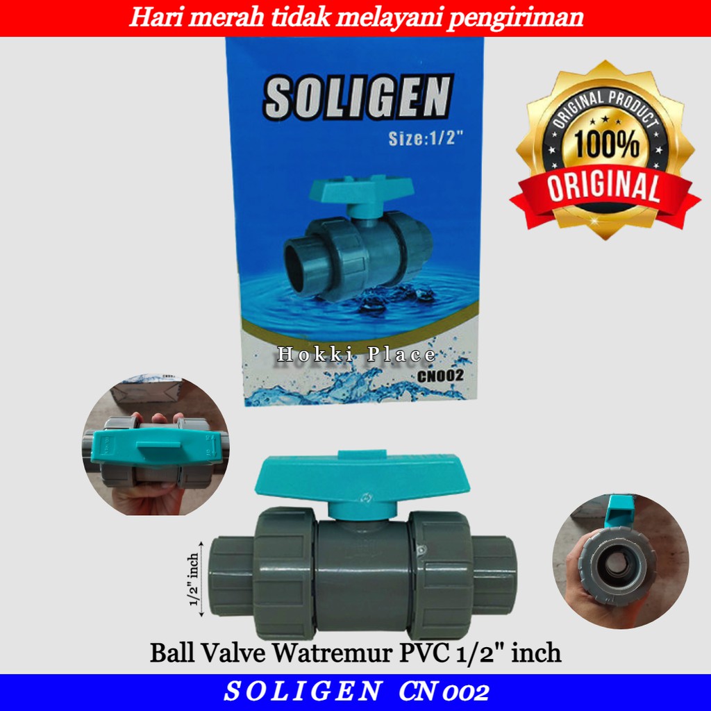 Jual Ball Valve Watermur Pvc Soligen Ukuran Inch Inch