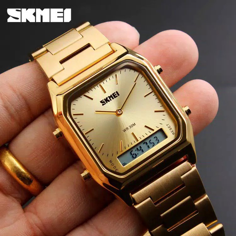SKMEI 1220 ORIGINAL Jam Tangan Pria Stainless Digital Analog JKT STORE OFFICIAL1998 COD
