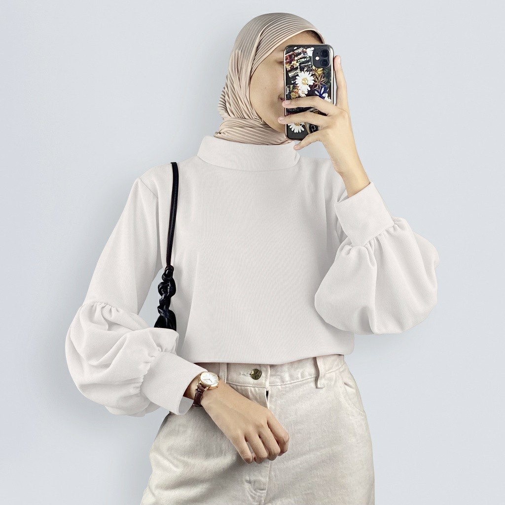 PUFFY TOP BLOUSE | Blouse Kemeja | Atasan Blouse | Blouse Wanita | Atasan Wanita Blouse | Blus Wanit