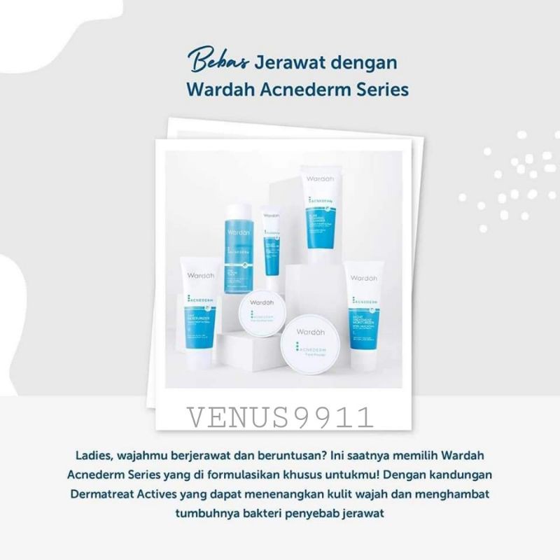 ❤️ WARDAH ACNEDERM SERIES ❤️ FOAMING CLEANSER TONER DAY NIGHT FACE POWDER ACNE SPOT PORE BLACKHEAD