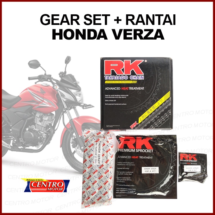 GEAR SET + RANTAI HONDA VERZA. RK TAKASAGO.