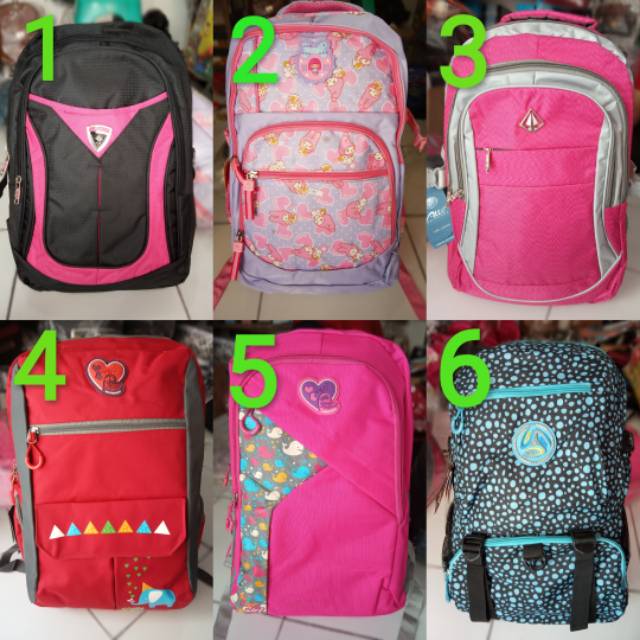 Tas Alto silver girl tas sekolah anak free raincober