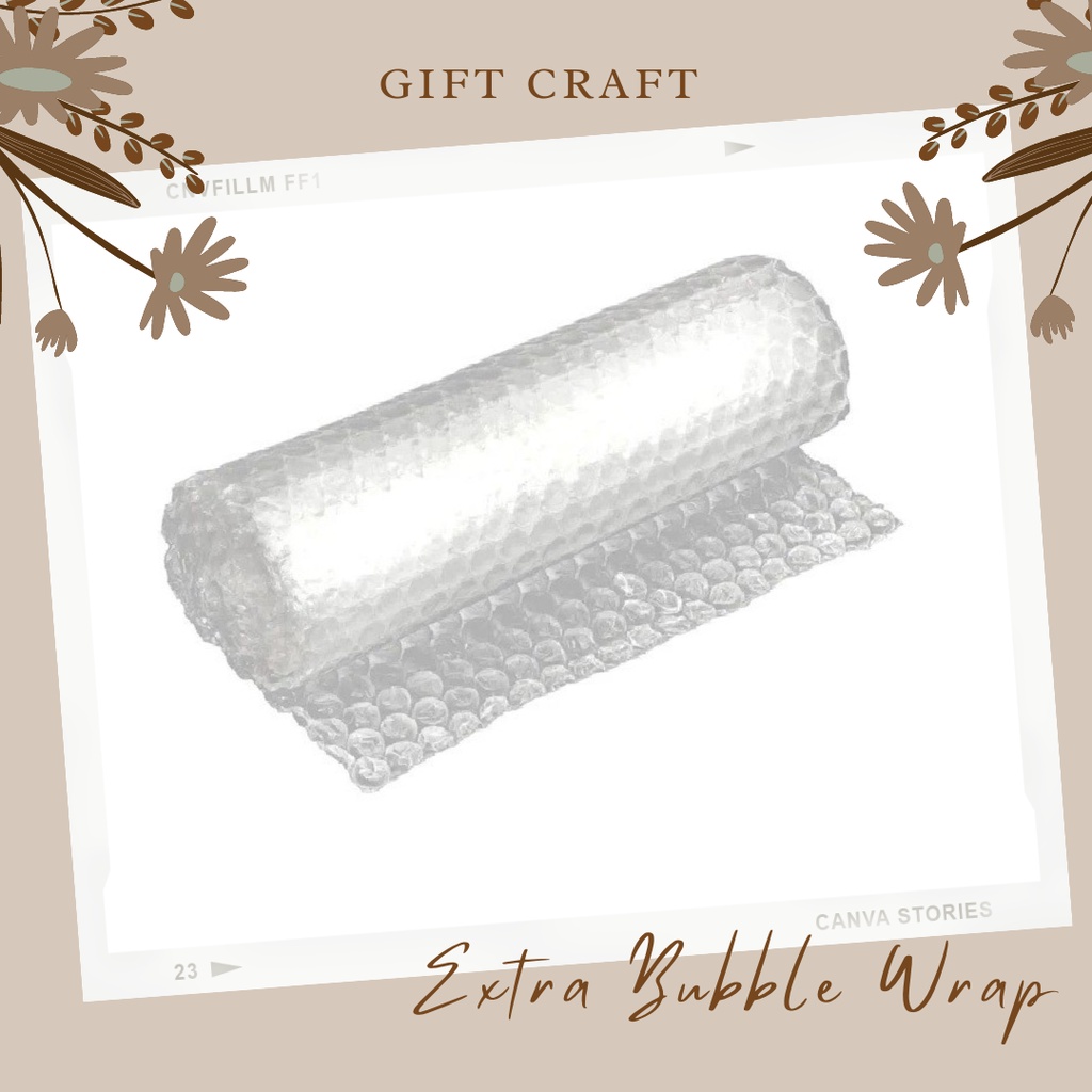 

Extra Bubble Wrap | Tambahan Packing Bubble Wrap