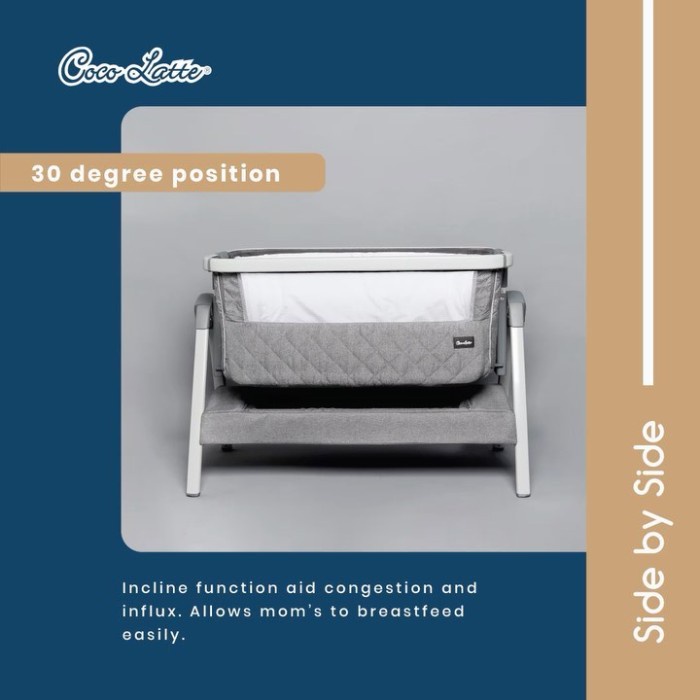 Premium Cocolatte Side by Side Baby Box - Light grey