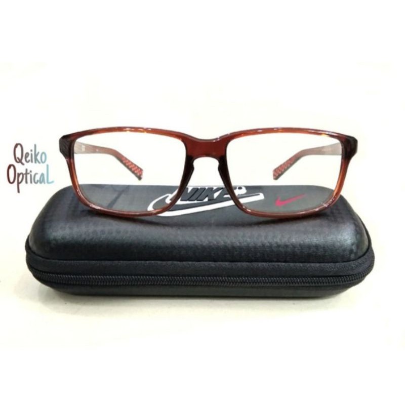 Kacamata Frame Minus Pria Wanita Casual Sporty Nike 210 - Brown