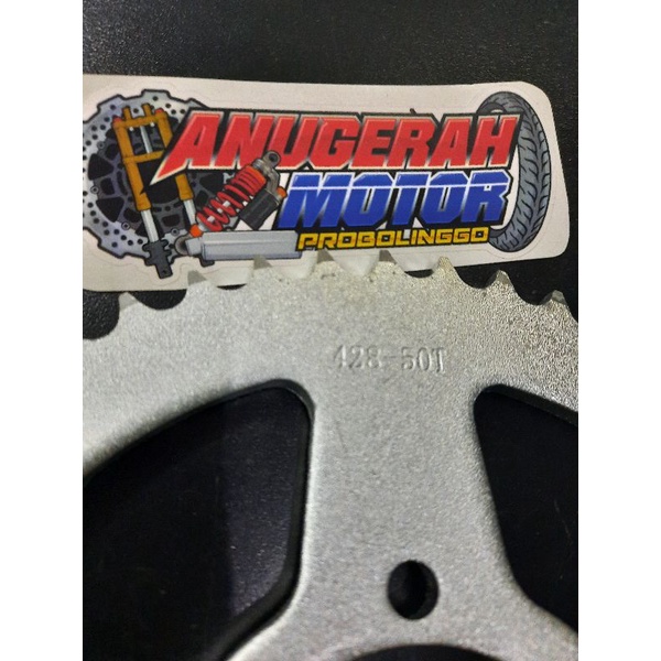 Gir Ger Gear Belakang 428 YAMAHA 50 T - RX KING - VEGA - JUPITER - FIZ - FORCE 1 - RXK - ALFA - CRYPTON -Rear Sprocket-1