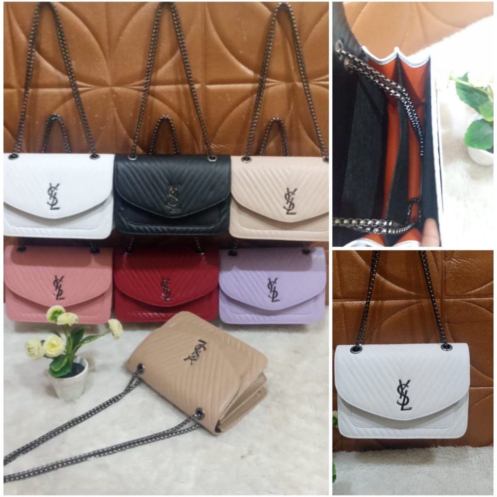 NCVL 1832 - Tas Selempang Wanita YSL Tali Rantai